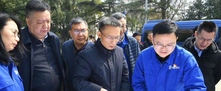 集團(tuán)公司黨組成員、總會(huì)計(jì)師陳林到樂(lè)凱華光調(diào)研